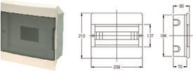 Centro de embutir - 8 Din - Porta Transp.