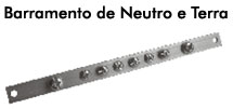 Barramento Neutro/Terra p/6 Terminais